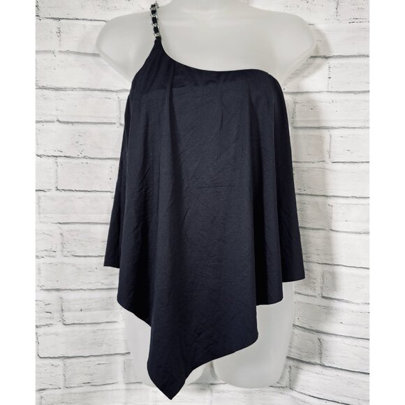 Michael Kors Women's Chain-Trim One-Shoulder Tankini Top Size Medium NWT - Picture 3 of 10